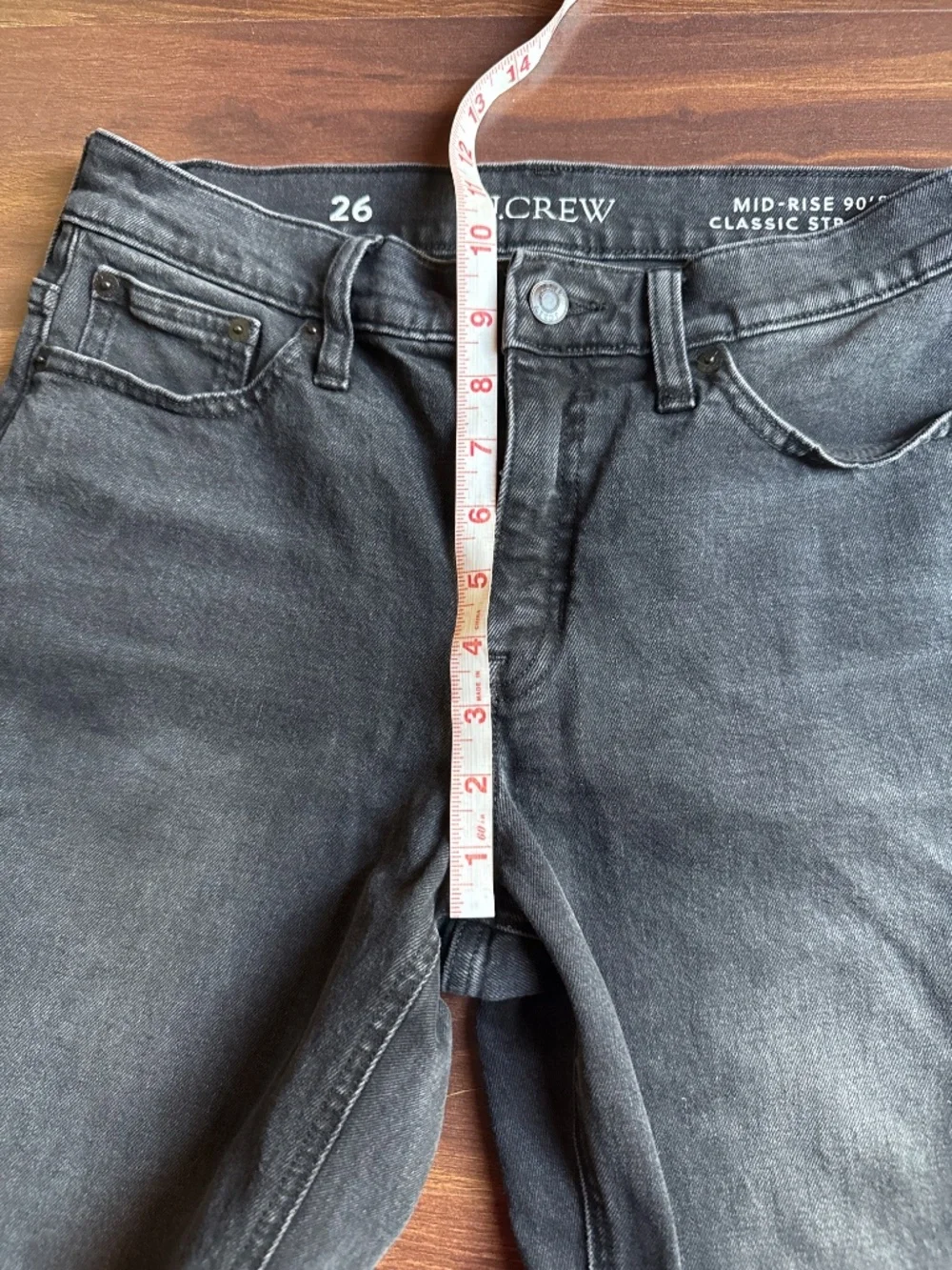 J CREW Mid Rise 90’s Classic Straight Jeans Size 26